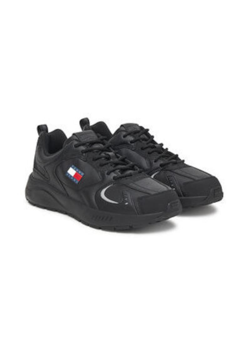 Pantofi sport pentru barbati - 305553119 - piele ecologica - negru