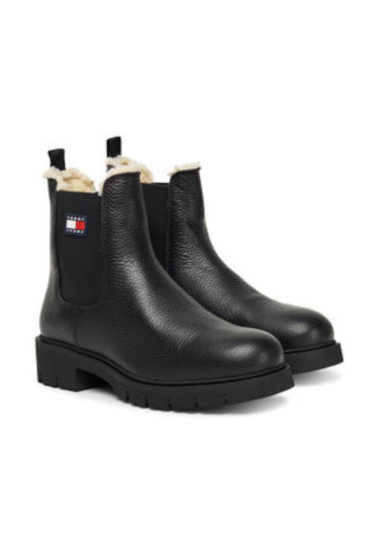 Ghete dama - Chelsea - piele naturala - negru