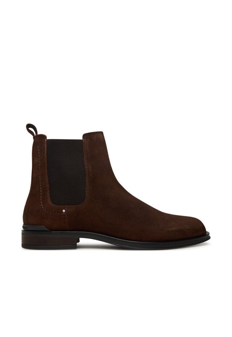 Tommy Hilfiger Ghete barbatesti - piele naturala - Maro inchis