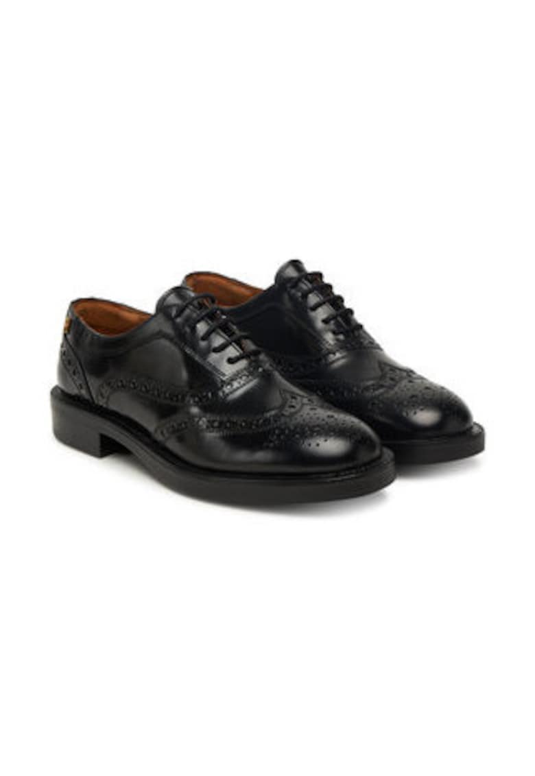 Pantofi Oxford dama - piele naturala - negru