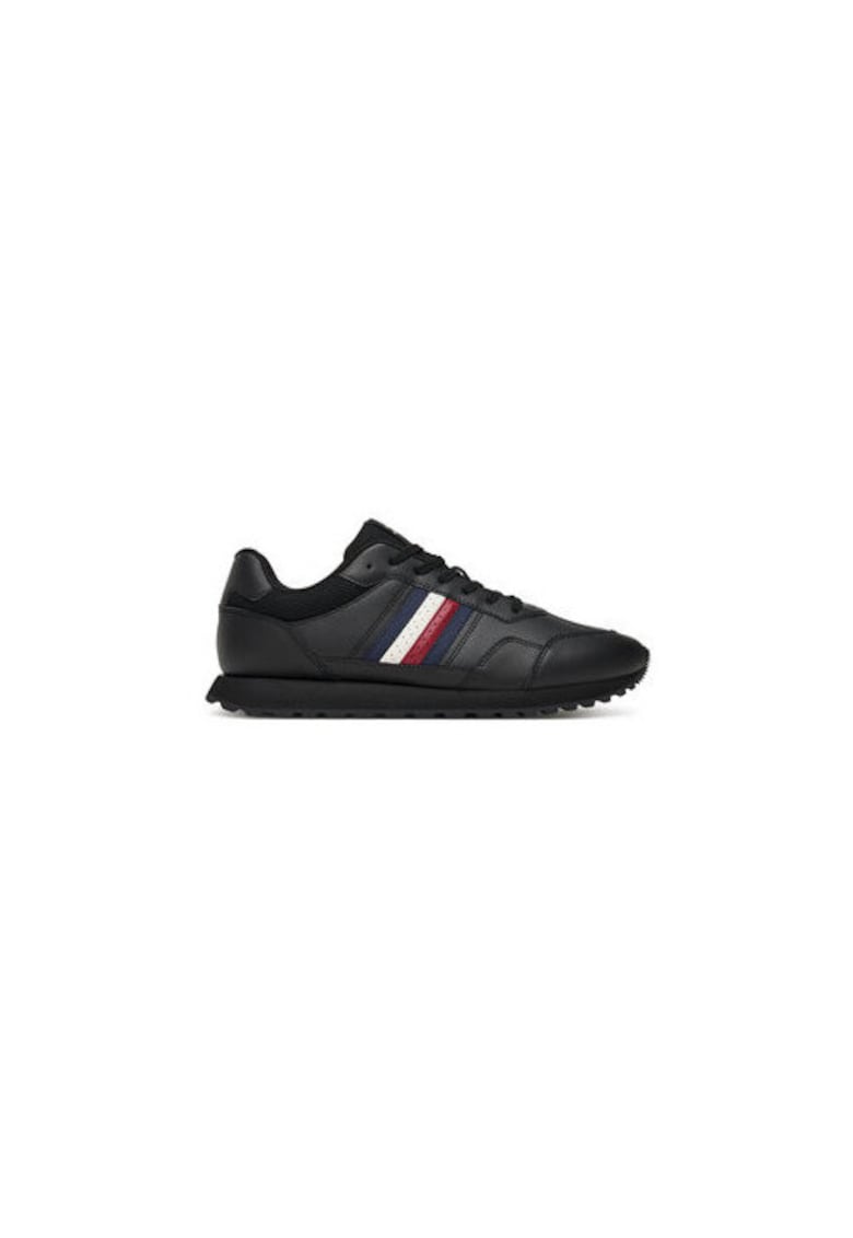 Pantofi sport pentru barbati -  piele naturala - negru -