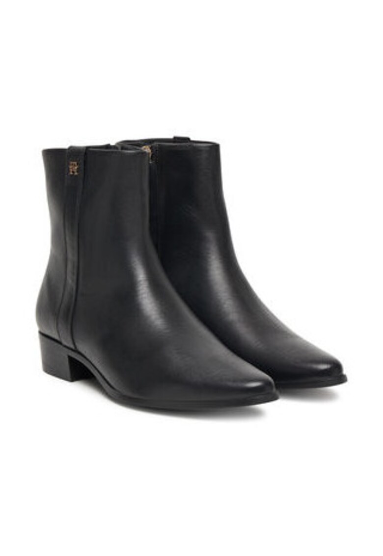 Botine piele naturala dama - Negru