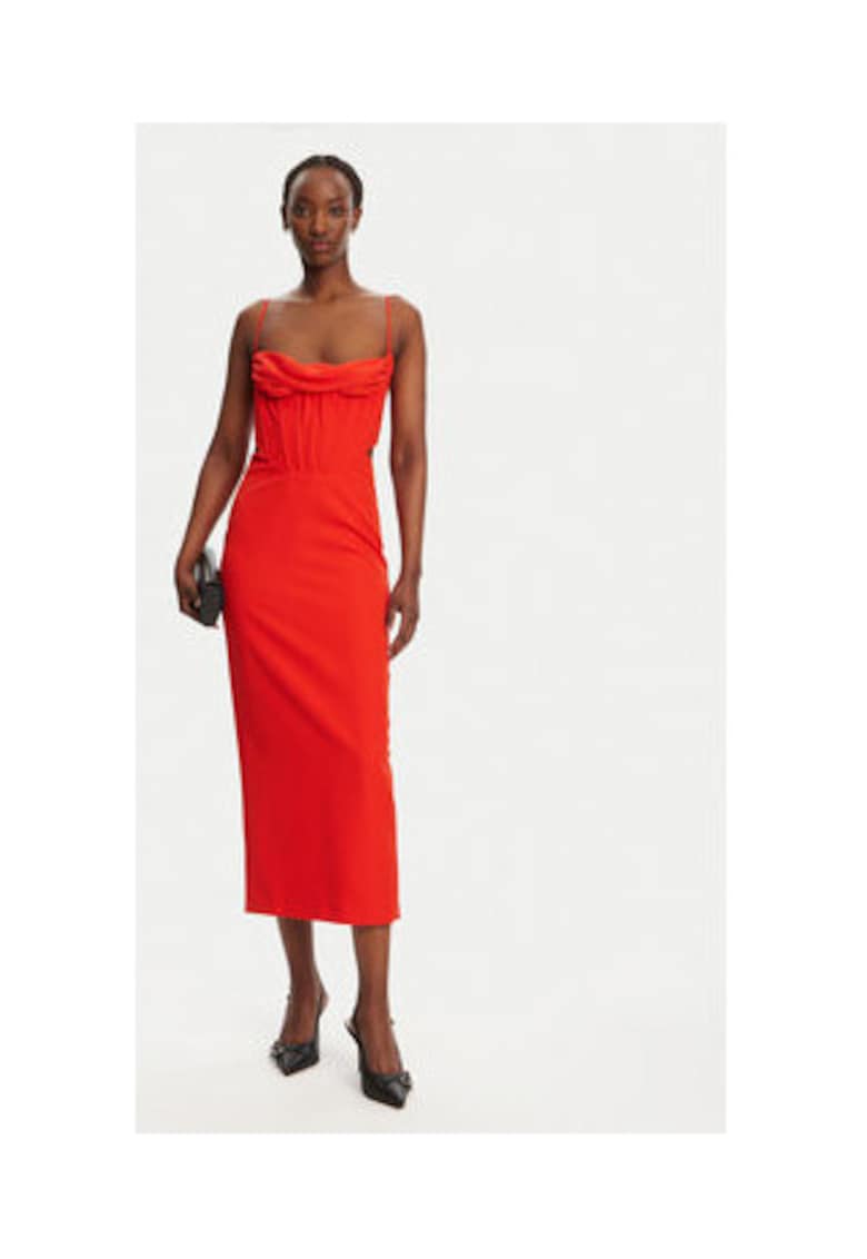 Rochie model 58535DB - rosu - poliester -