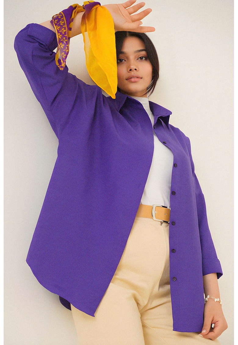 Camasi dama - camasa BDART - croiala lejera - violet tyrian - bumbac Camasi dama - camasa BDART - croiala lejera - violet tyrian - bumbac