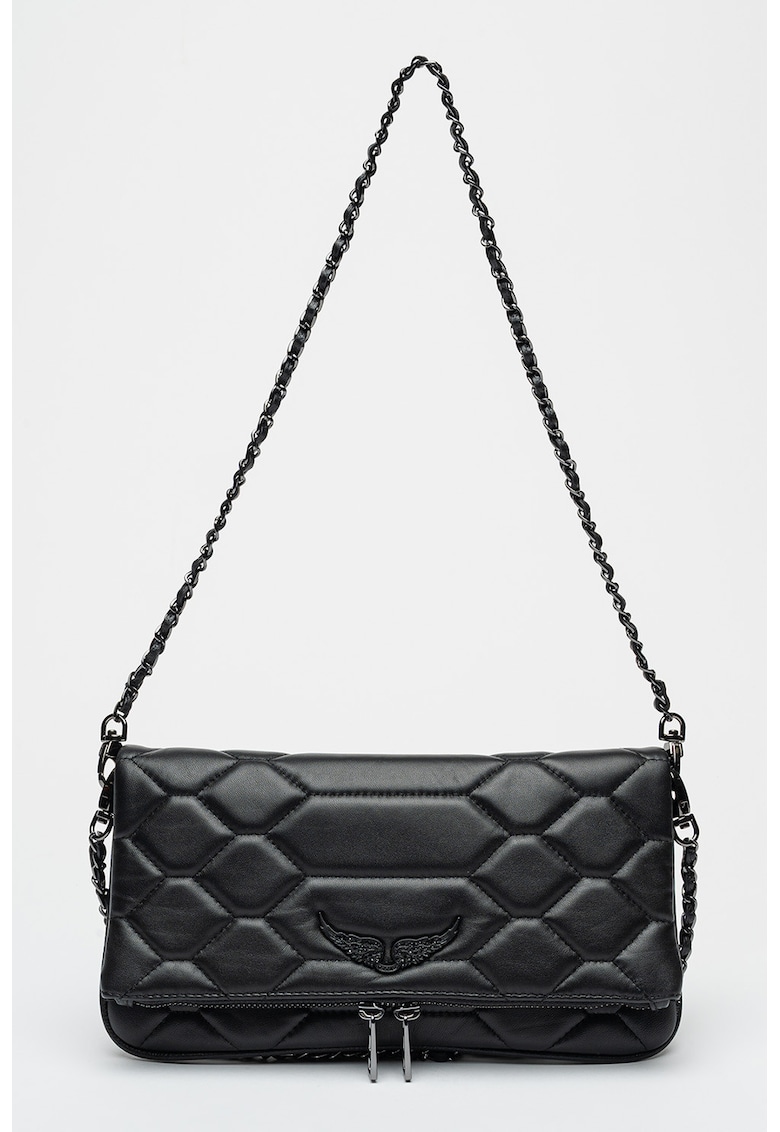 Geanta crossbody matlasata de piele Rock