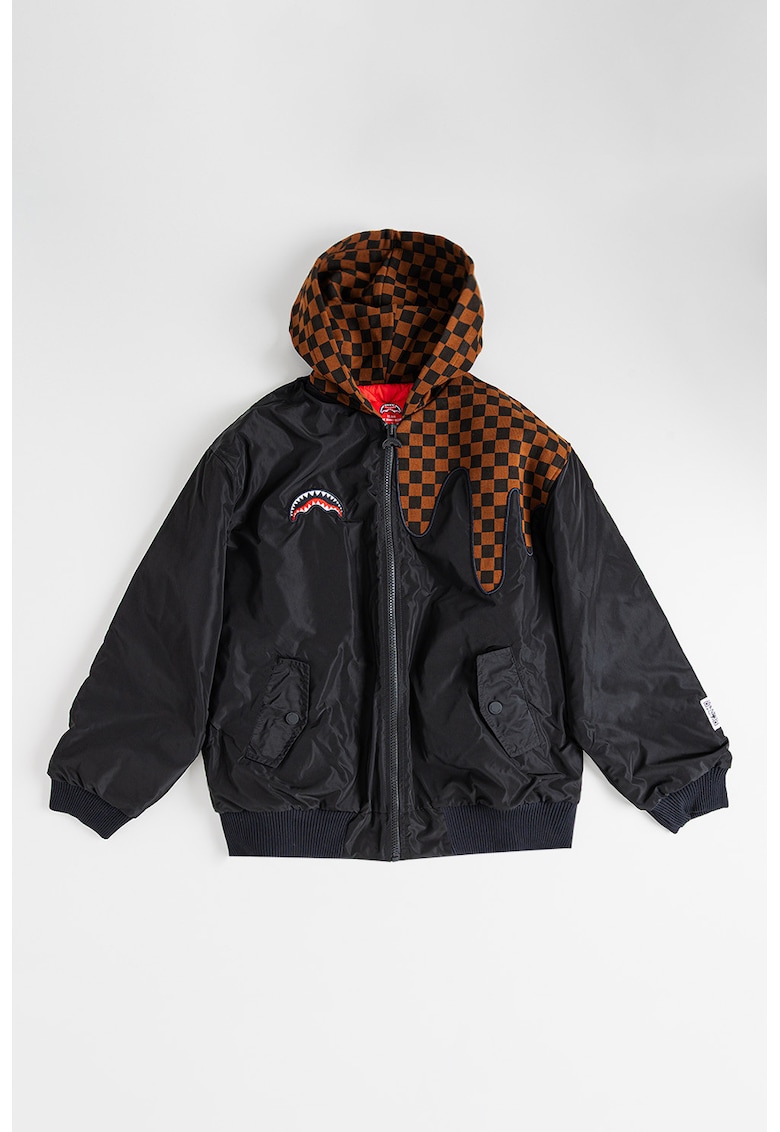 Jacheta cu fermoar si imprimeu grafic