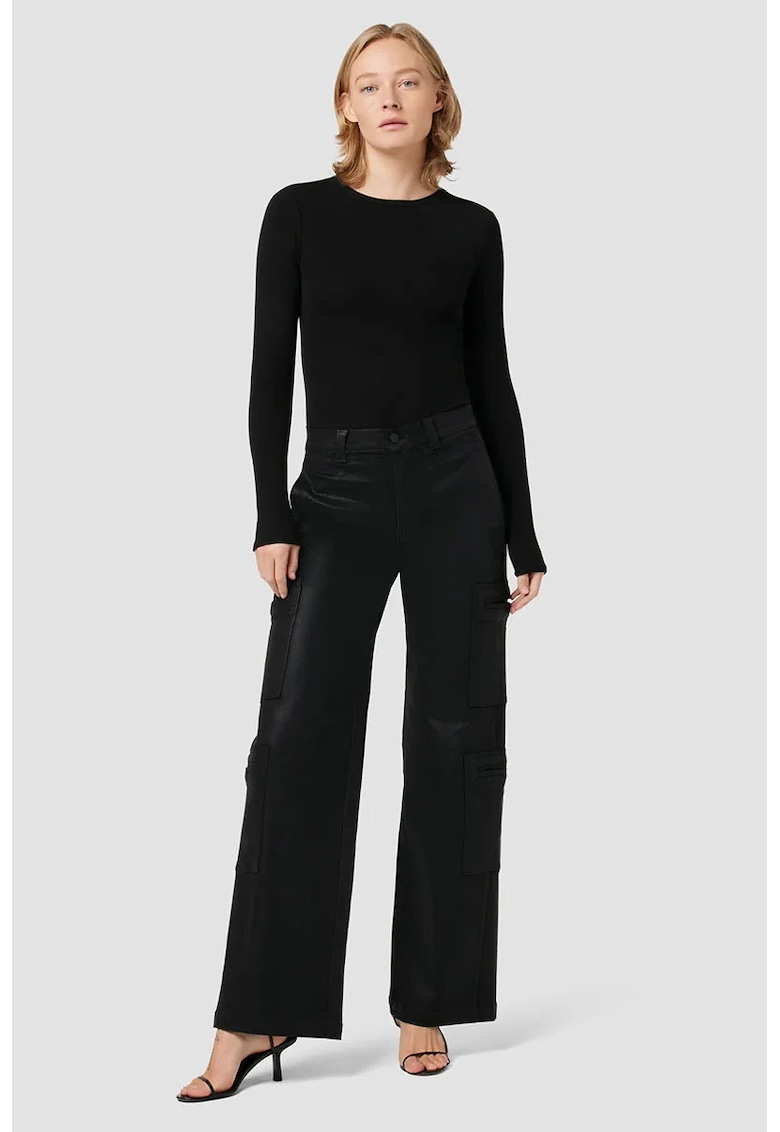 Blugi cargo cu croi drept cu talie înatlă HD1