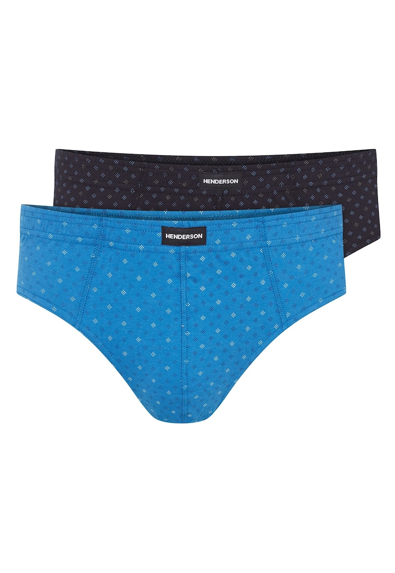 Chiloti barbati Classic set de 2 perechi negru - albastru