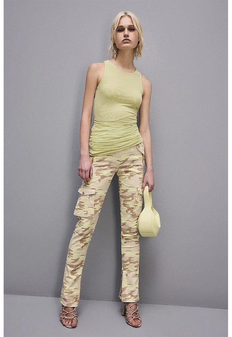 Blugi cargo cu imprimeu army - Verde deschis