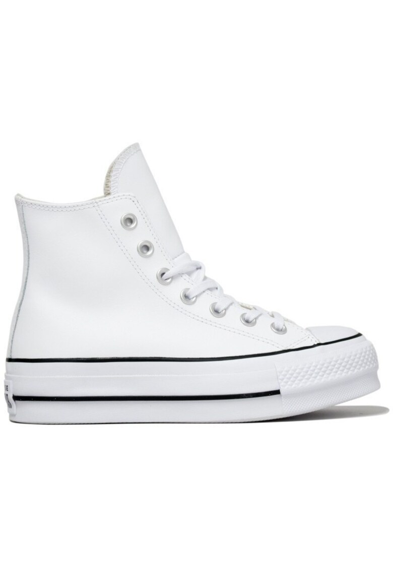 Pantofi sport femei cu platforma Chuck Taylor All Star Lift Leather High - Alb