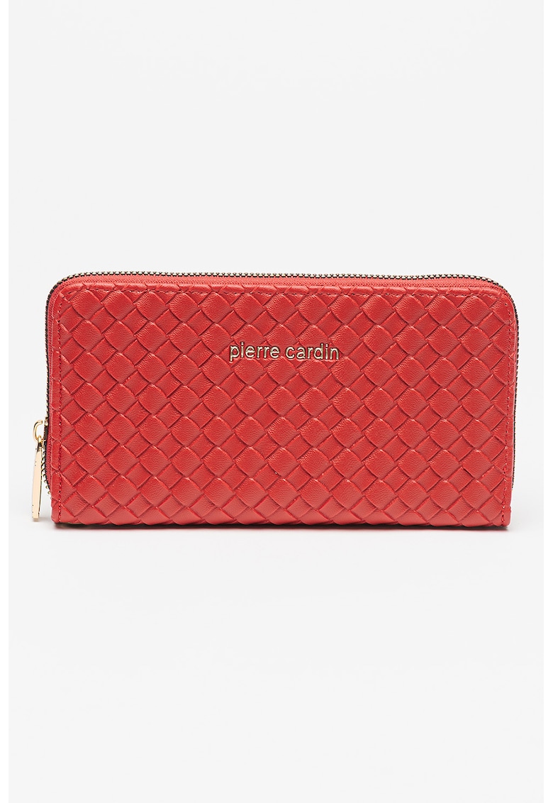 Portofel cu model texturat si fermoar Portofel cu model texturat si fermoar