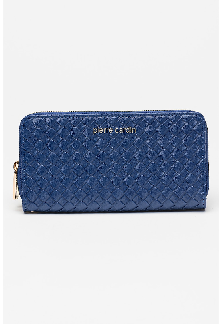 Portofel cu aspect tesut - Albastru royal