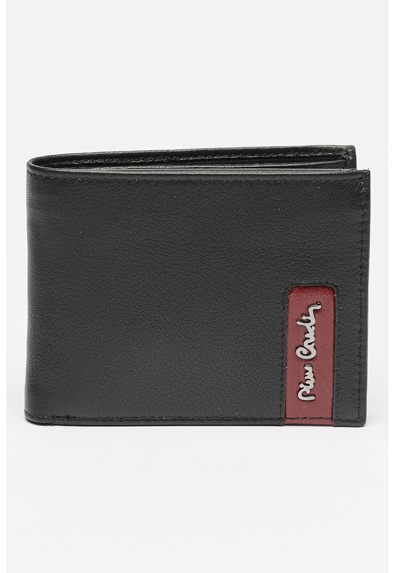 Portofel pliabil de piele cu logo