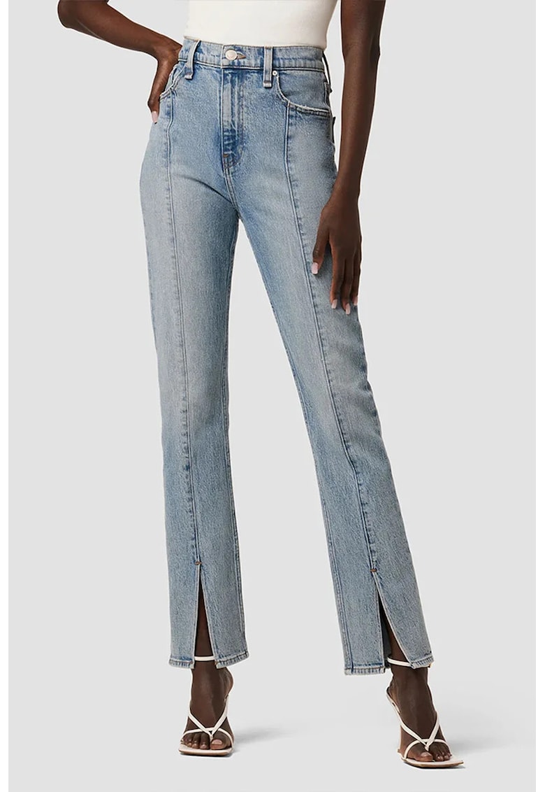 Blugi din denim premium - cu croială dreaptă și îngustă - aspect de prespălare