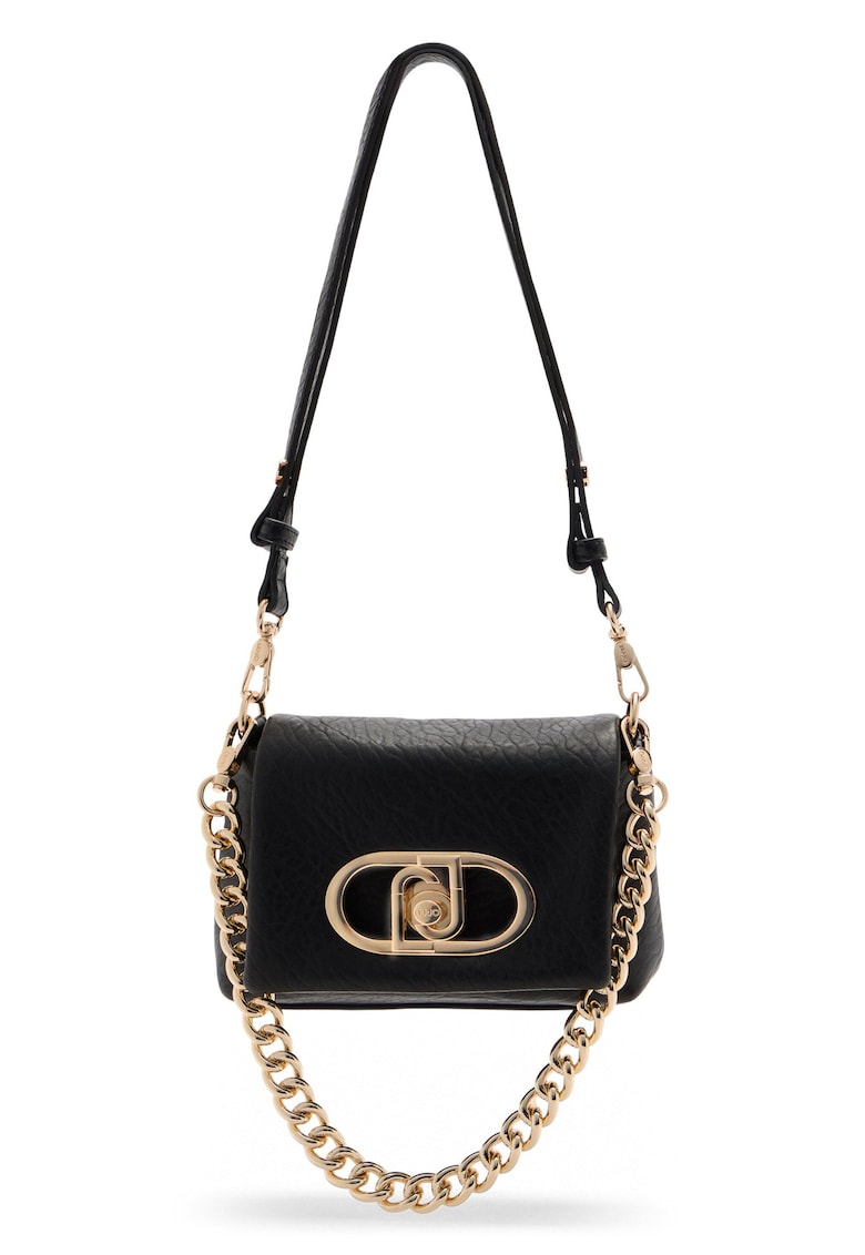 Geanta crossbody cu maner detasabil de lant Lapuffy - Negru