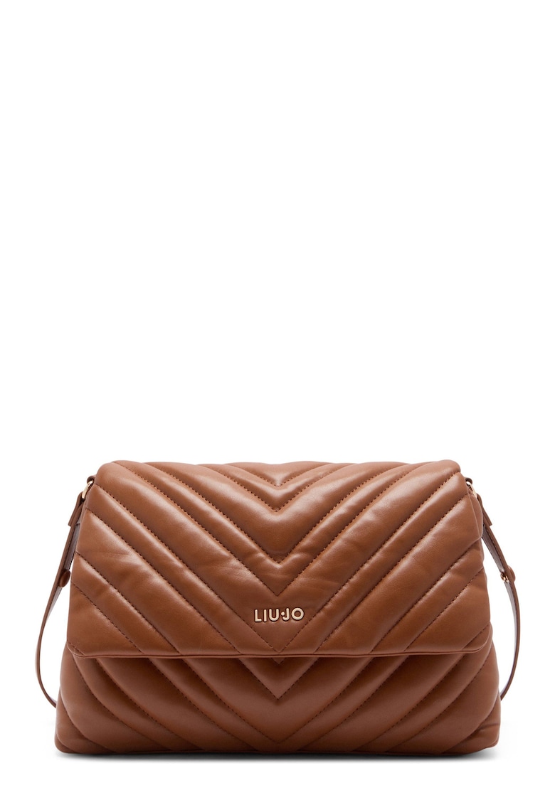 Geanta de piele ecologica cu bareta de umar si model matlasat