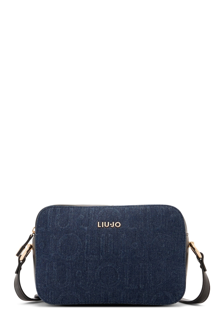 Geanta crossbody cu logo - Albastru inchis