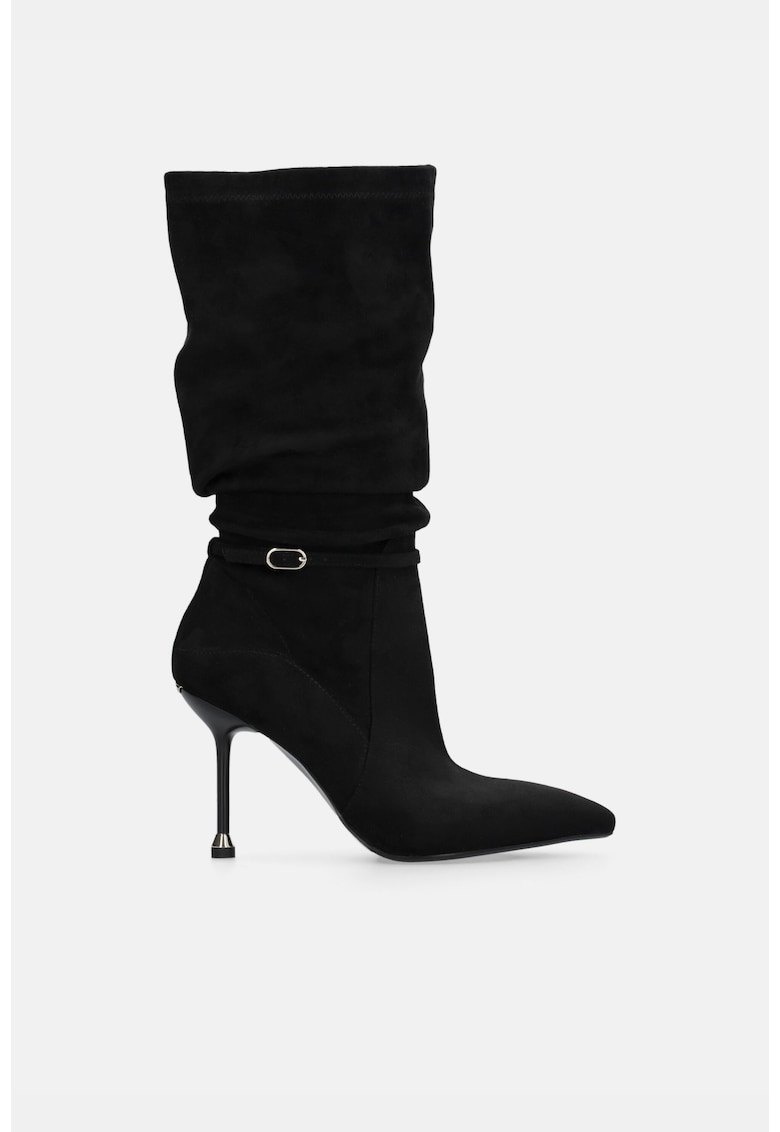 Liu Jo Cizme mid-calf de piele intoarsa cu toc stiletto - Negru