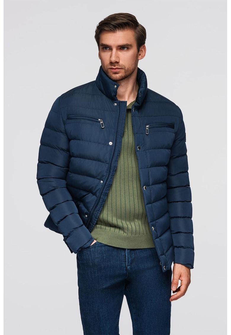 Jacheta matlasata cu guler inalt si fermoare pe piept OM-JALP-0260