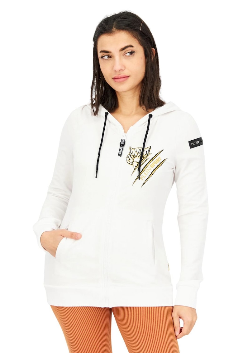 Hanorac cu fermoar si buzunare laterale -