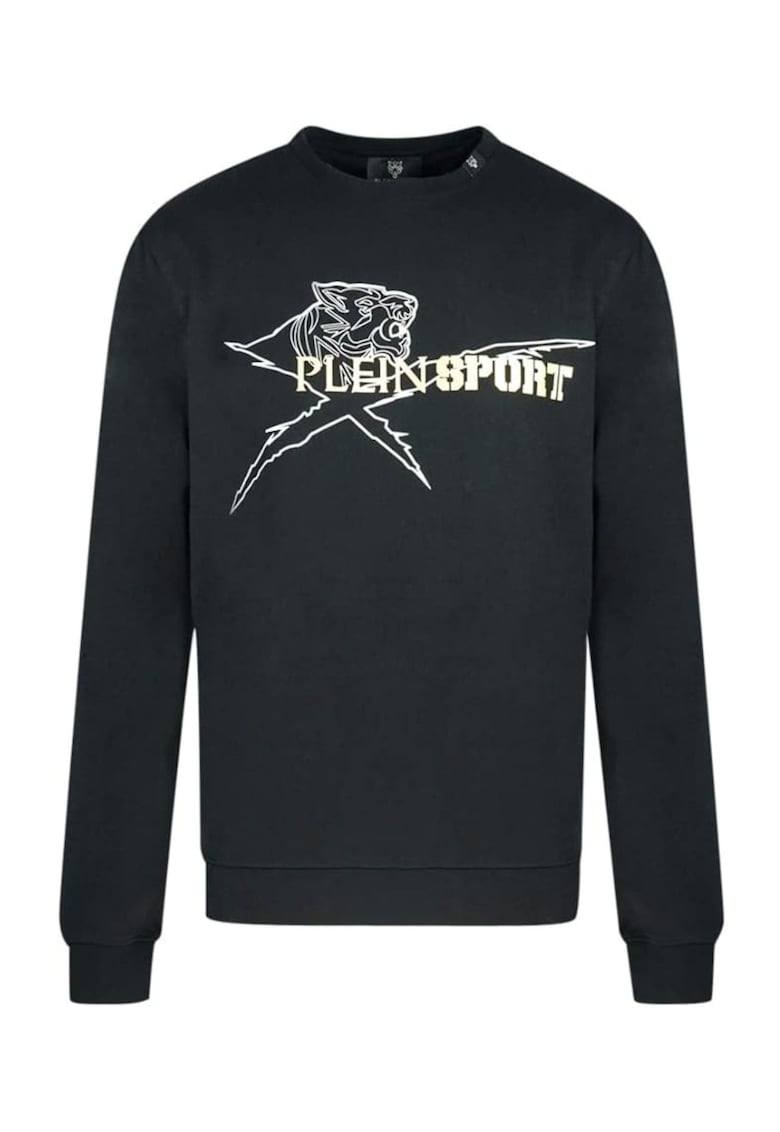 Bluza cu imprimeu frontal metalizat