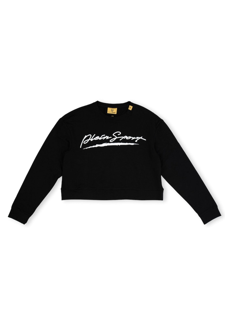 Bluzon crop cu imprimeu logo