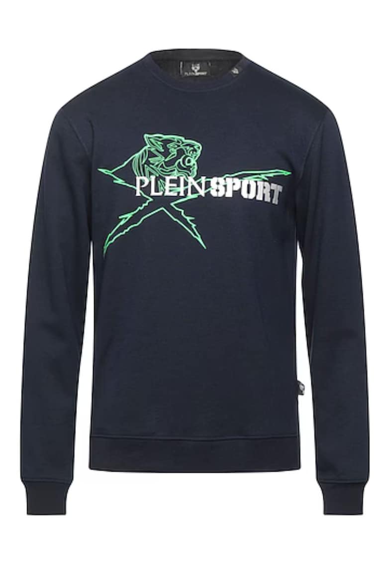 Hanorac barbati  albastru marin - bumbac si poliester - cu logo - stil de viata -