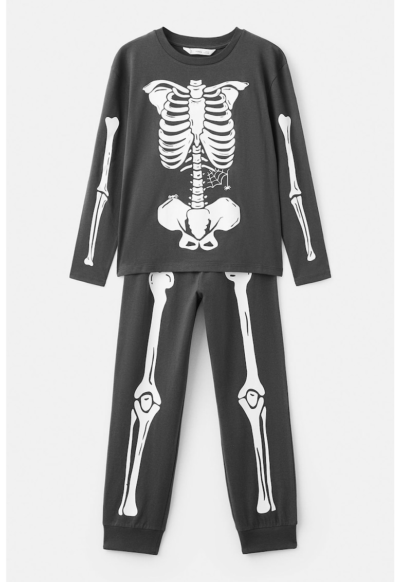 Pijama cu imprimeu fosforecent