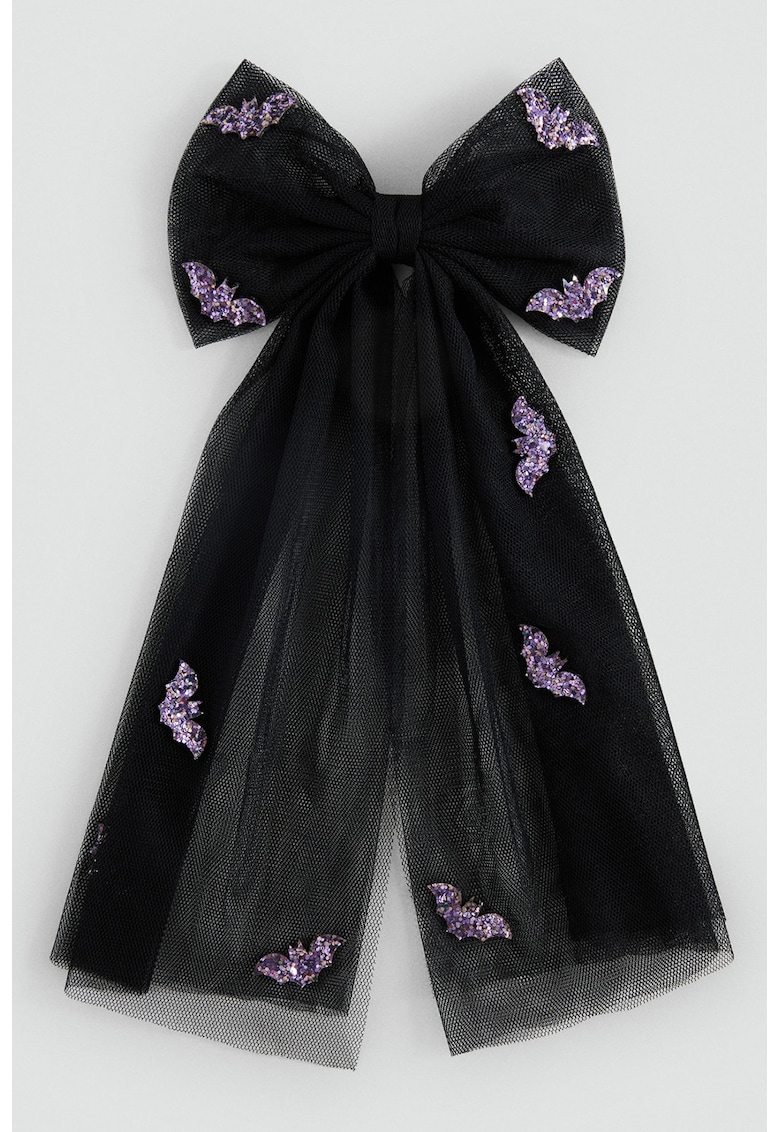 Clama de par cu lilieci stralucitori si funda