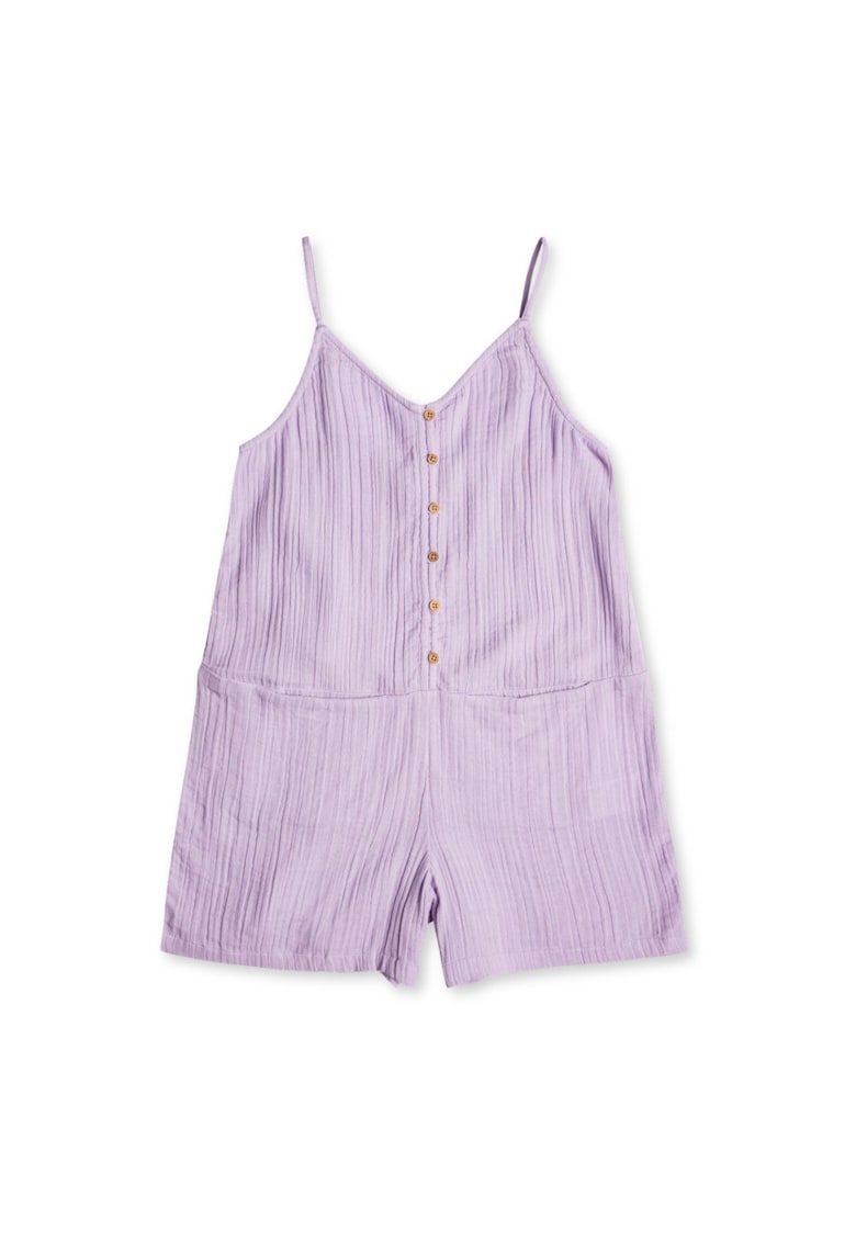 Maiou  pentru fete - bumbac 100% - violet - fara maneci - cu buzunare -