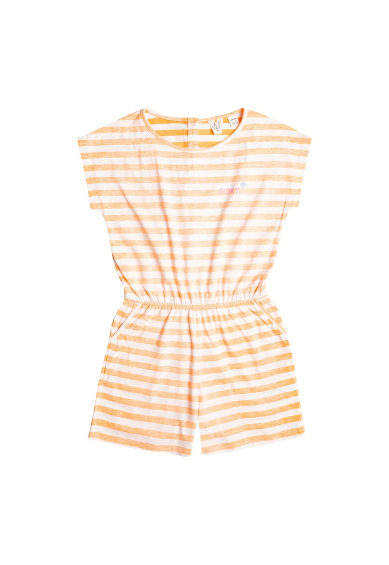 Salopeta copii Turn Up The Sun - dungi - portocalie - bumbac -