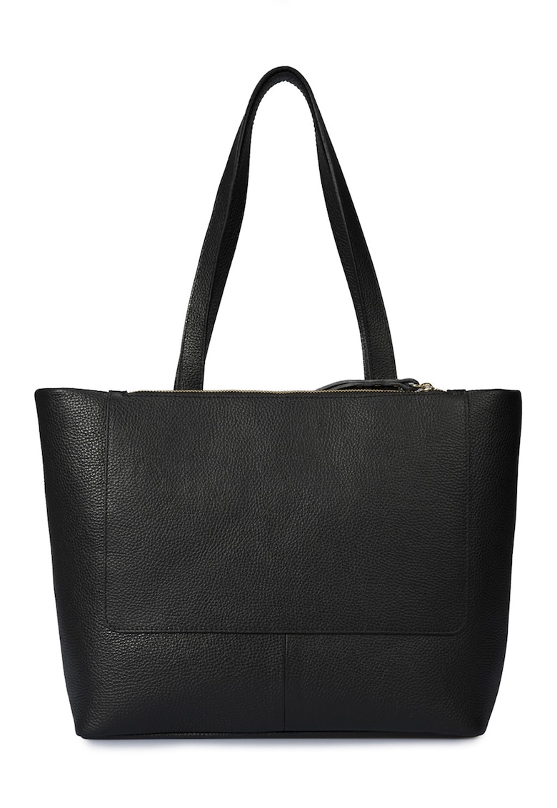 Geanta shopper din piele cu model uni