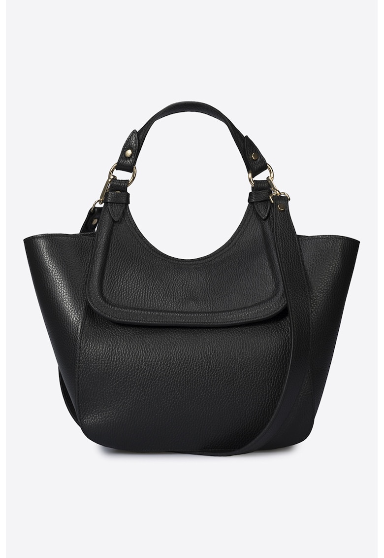 Geanta din piele cu bareta detasabila de umar