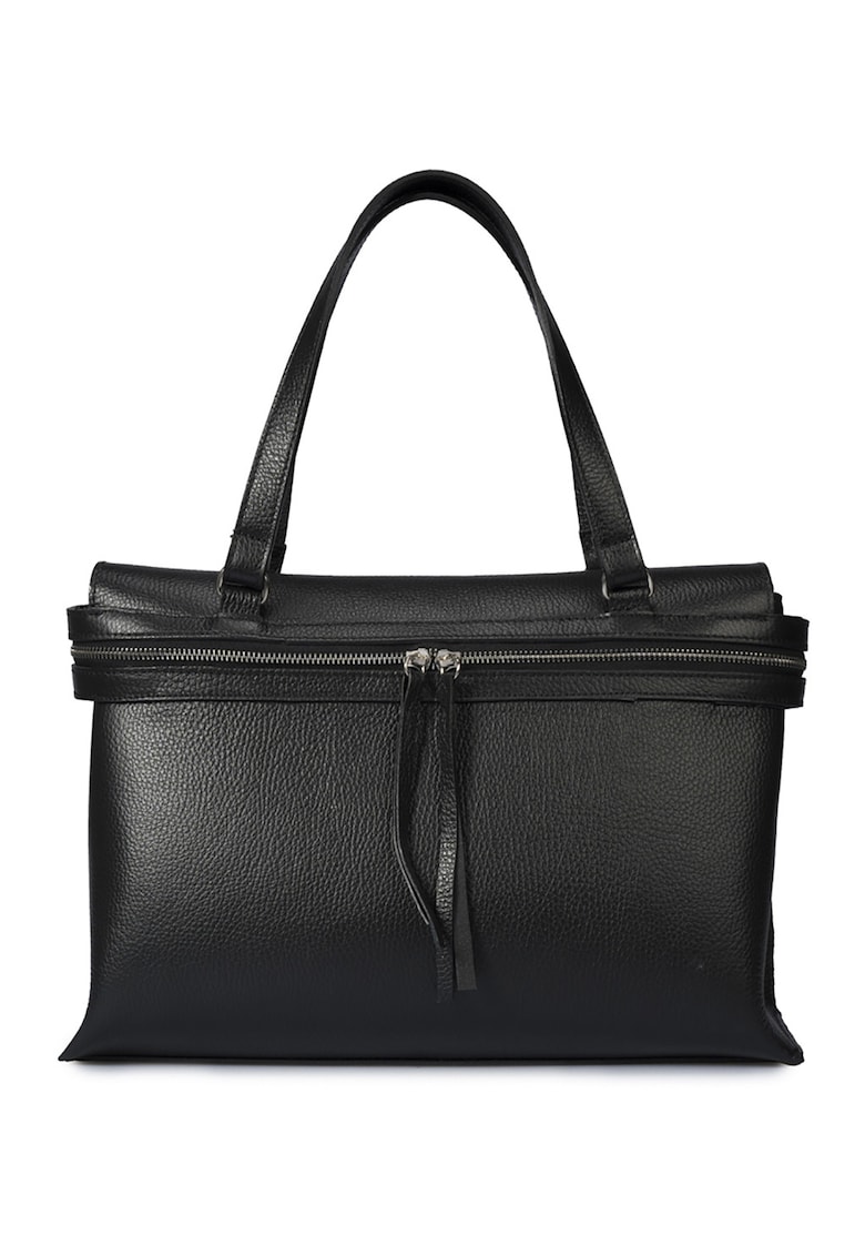 Geanta shopper din piele cu bareta detasabila