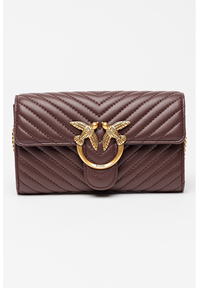 Geanta crossbody din piele cu model matlasat Love One