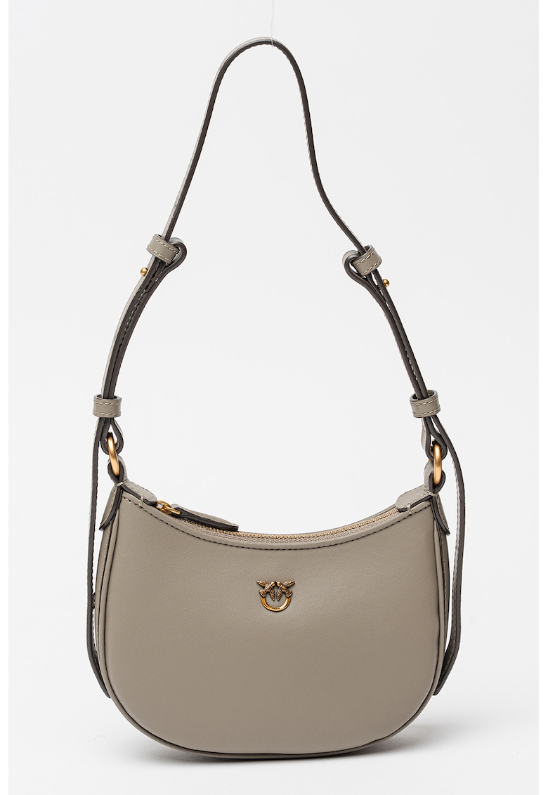 Geanta semiluna de piele cu bareta de umar Geanta semiluna de piele cu bareta de umar