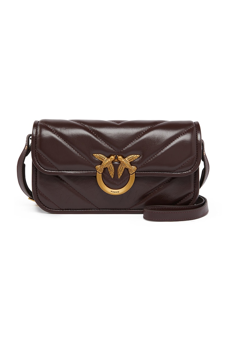 Geanta crossbody de piele - Visiniu