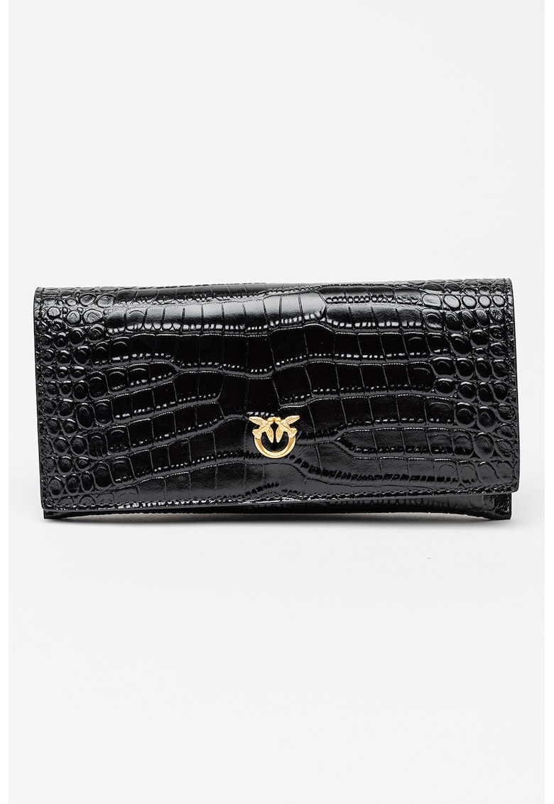 Portofel de piele cu bareta din lant