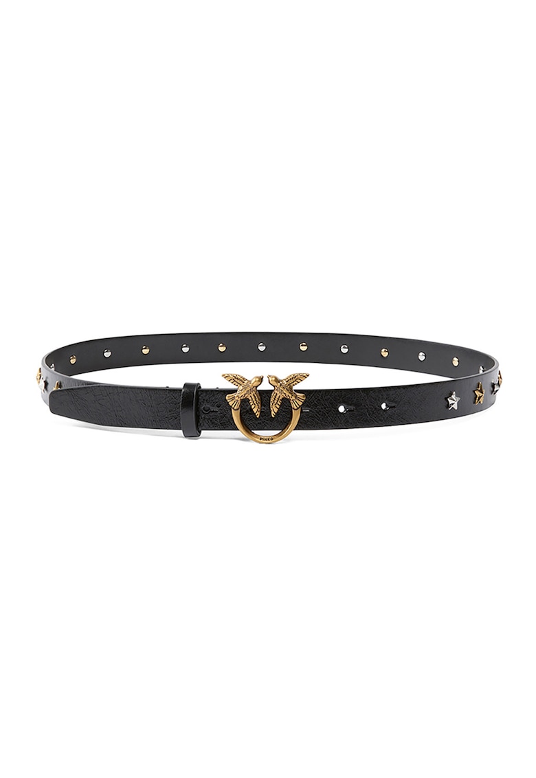 Curea de piele cu catarama cu logo si stele