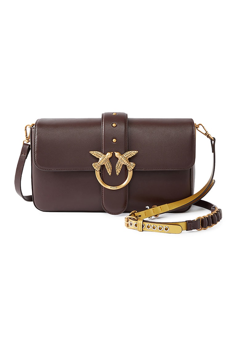 Geanta crossbody de piele cu clapa