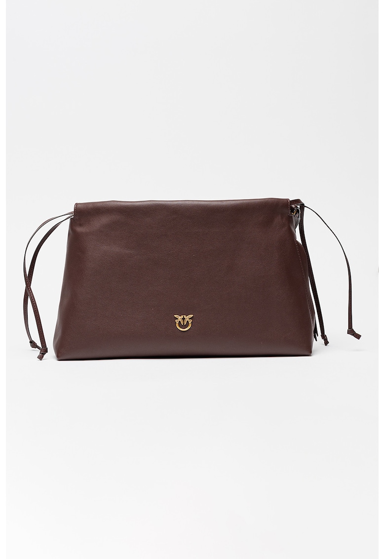 Geanta de piele cu snur - Visiniu