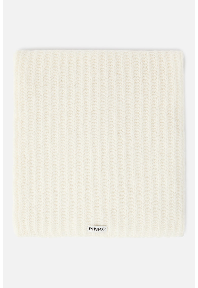 Fular din amestec de lana cu logo