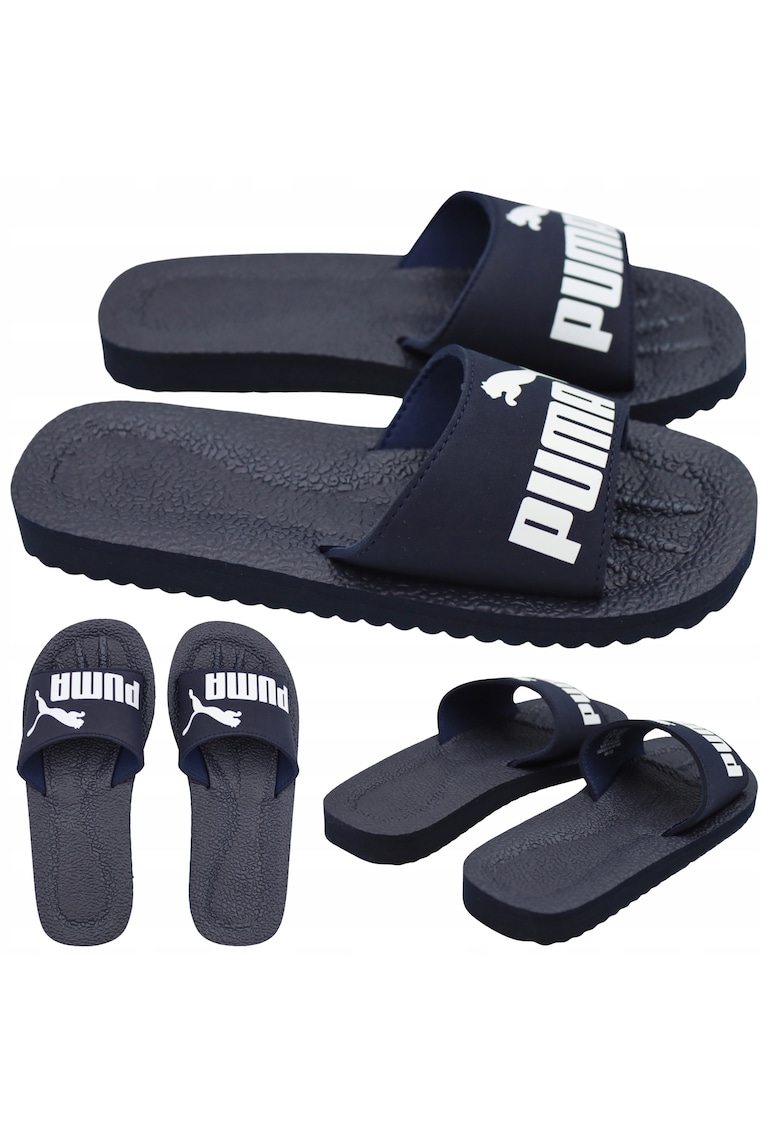 Slapi Sport Barbati - Purecat - Material: 100% Spuma Eva - Albastru inchis