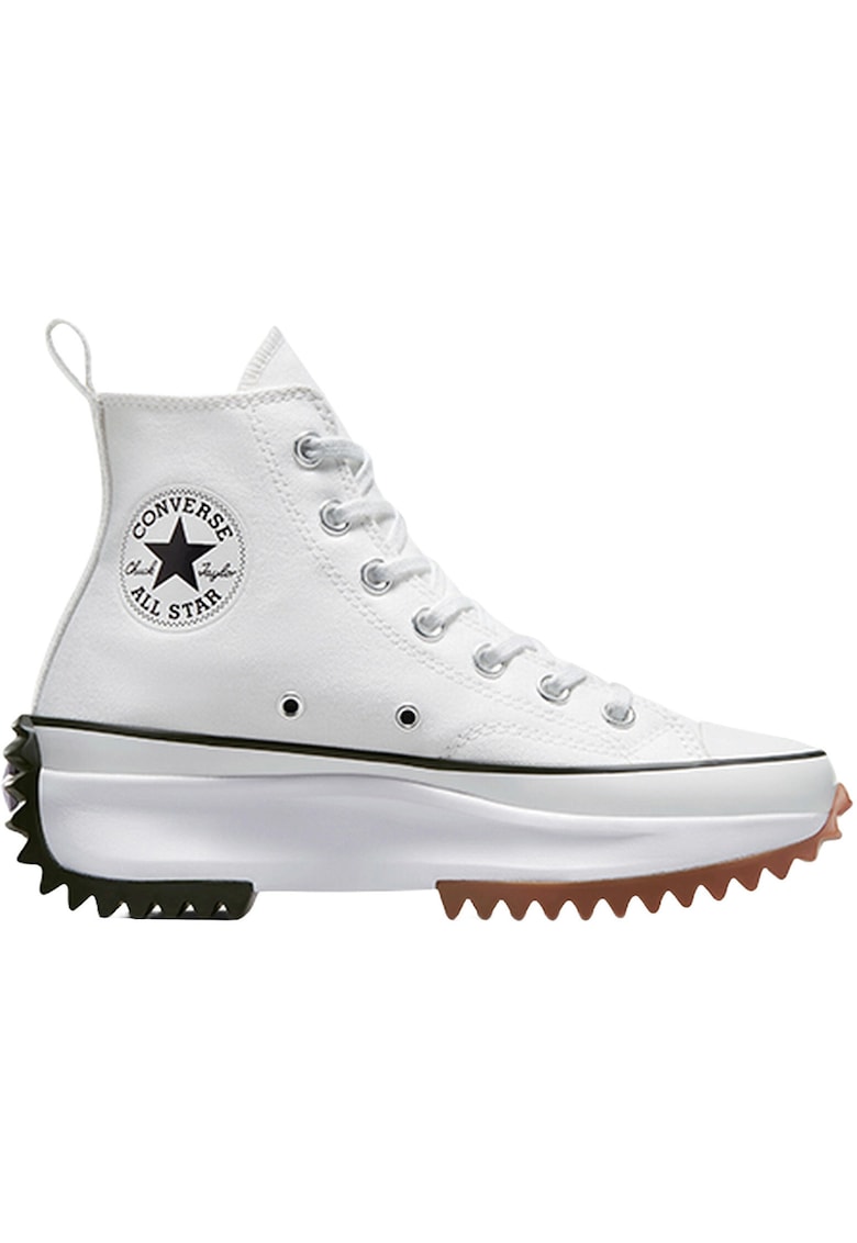 Tenisi inalti unisex cu talpa flatform Run Star Hike - Alb