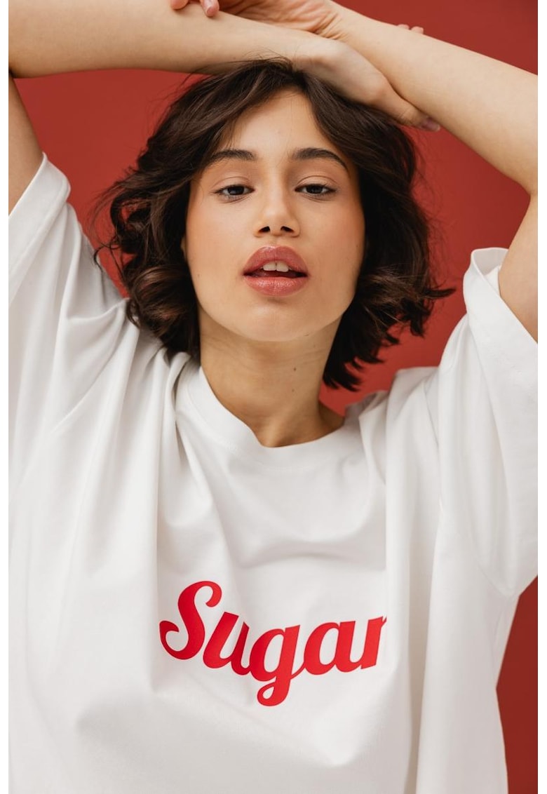 Tricou supradimensionat cu imprimeu Eazy