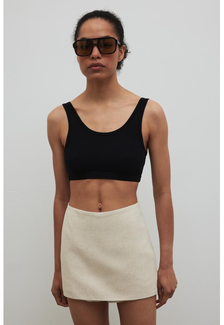 Fusta mini din amestec de in Fusta mini din amestec de in