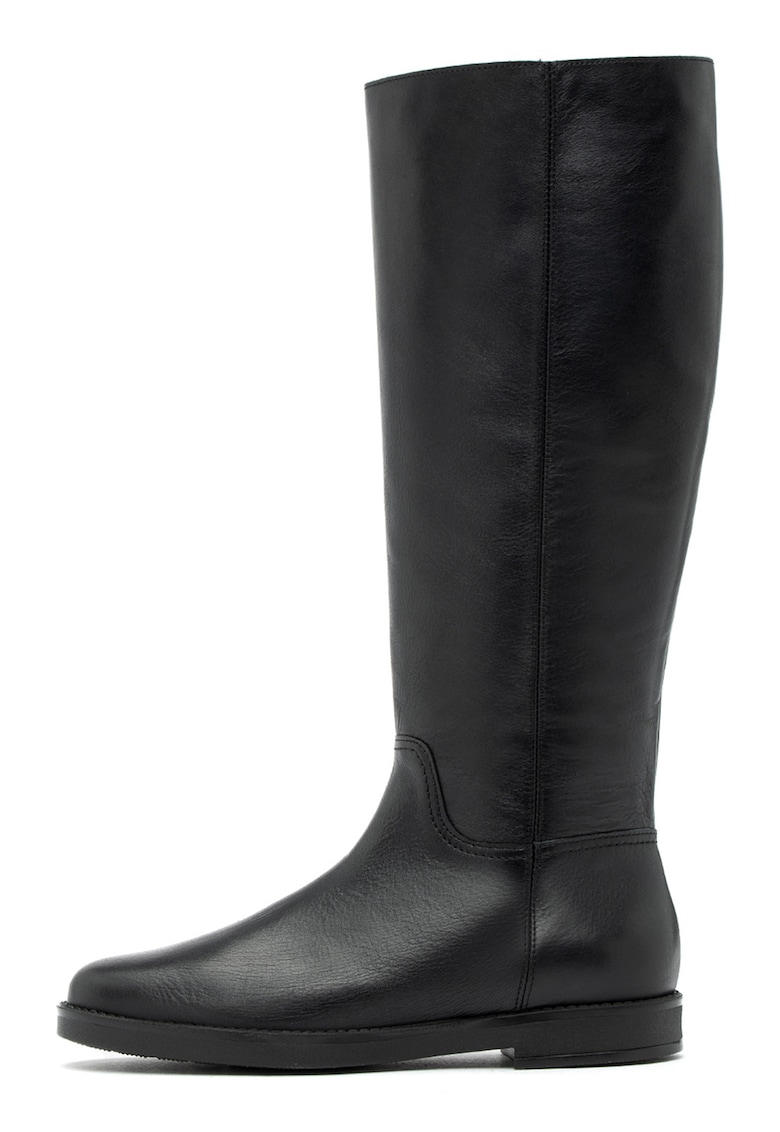 Cizme lungi de piele intoarsa