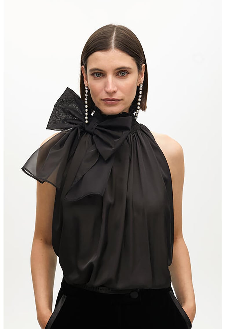 Bluza cu aplicatii funda - fara maneci