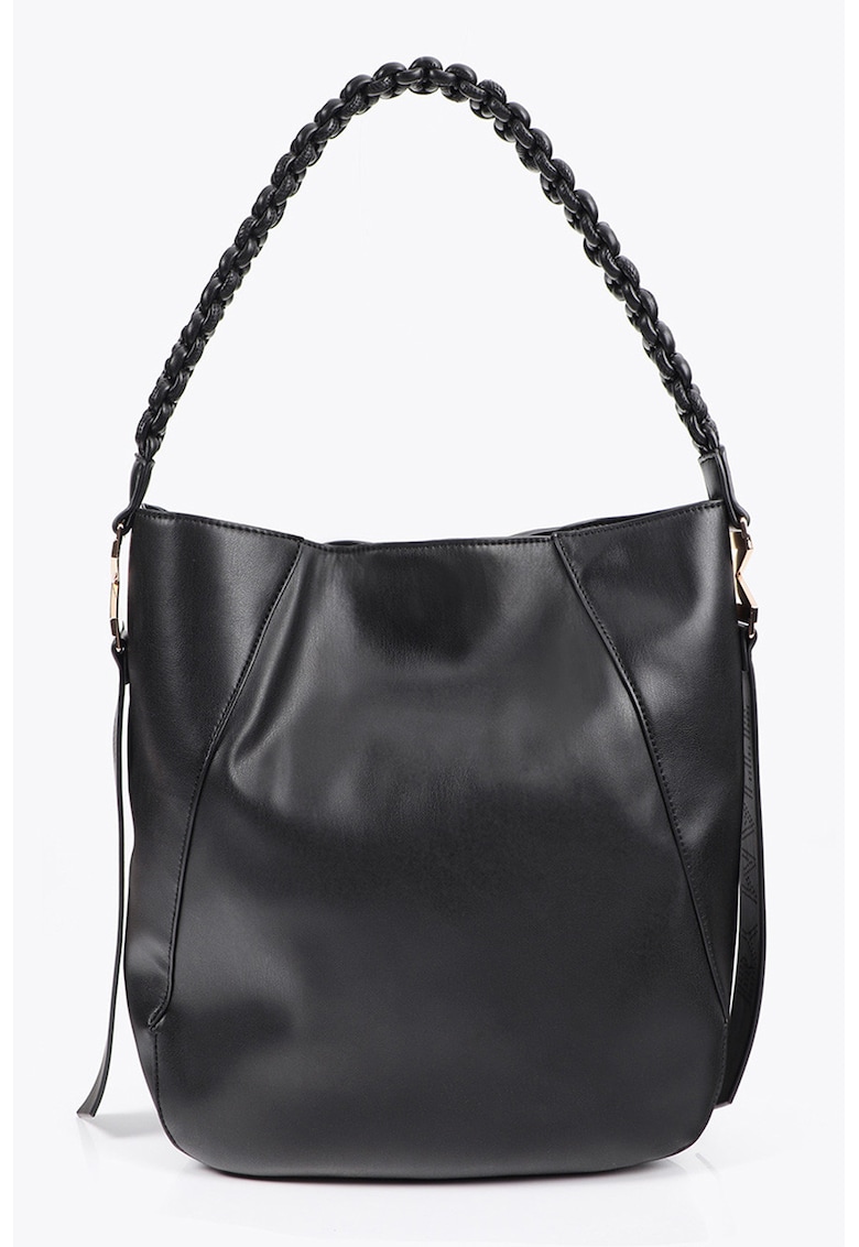 Geanta hobo cu bareta impletita