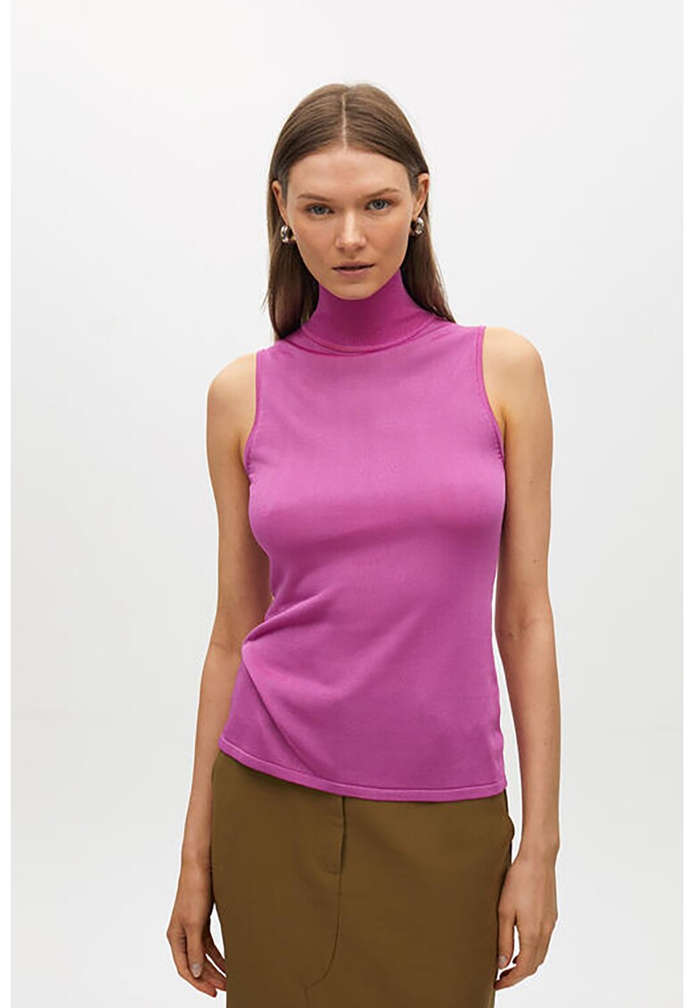 Pulover cu guler inalt - fara maneci